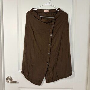 Urban Outfitters Olive Green Asymmetric Skirt